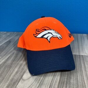 Denver Broncos Hat New Era 9FORTY Men's Adjustable Orange Navy NFL